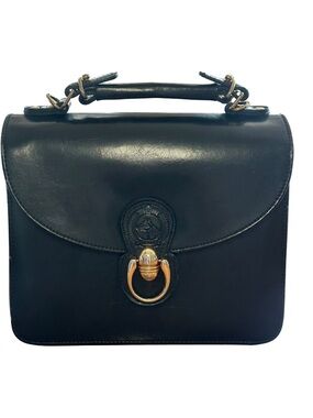 Vintage 1976 PRISTINE horse emblem Leather Handbag